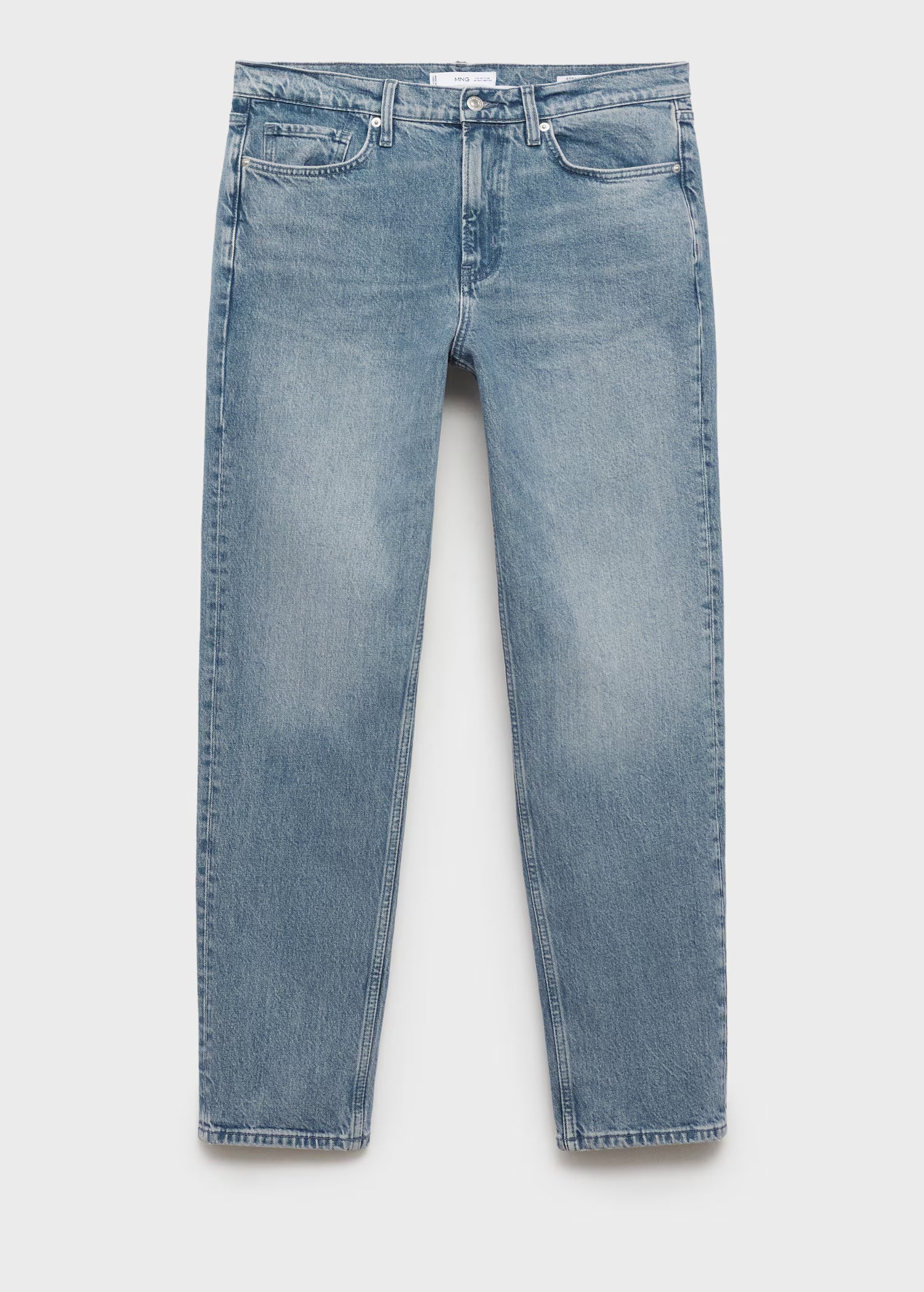 Regular-fit jeans with distressed effect