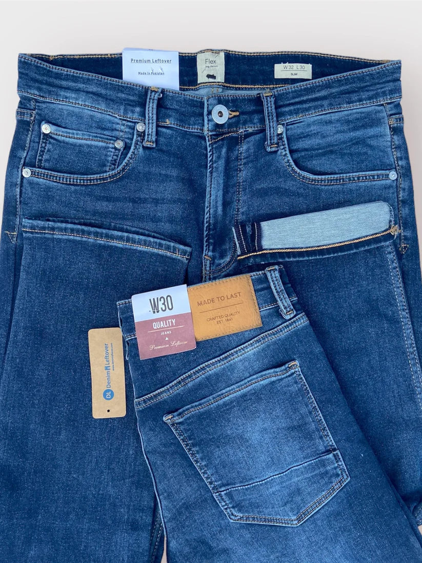 Men's Slim Fit Blue Black Jean